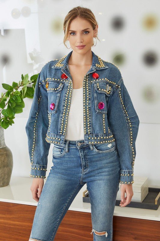 The Diamond Detail Denim Jacket – Anicoletta's Boutique