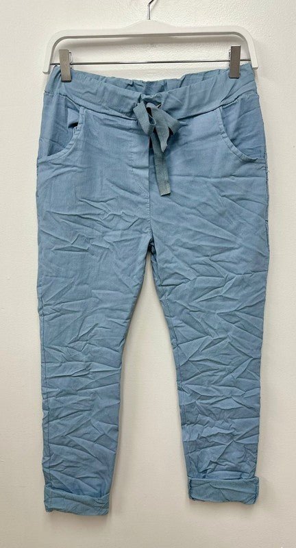 The Solid Crinkle Jogger- Anicoletta's Boutique | Fashion Forward Luxury Women's Clothing