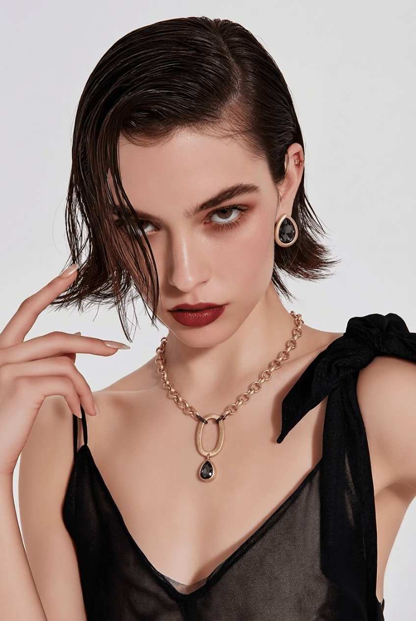 Turkish Necklace & Earrings Jewelry Set- Anicoletta's Boutique | Fashion Forward Luxury Women's Clothing