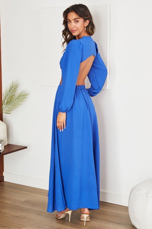 The Beau Solid Maxi Dress- Anicoletta's Boutique | Fashion Forward Luxury Women's Clothing