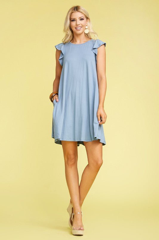 Ruffle Detailed Princess Seam Dress - Anicoletta's Boutique Ruffle Detailed Princess Seam Dress - Anicoletta's Boutique