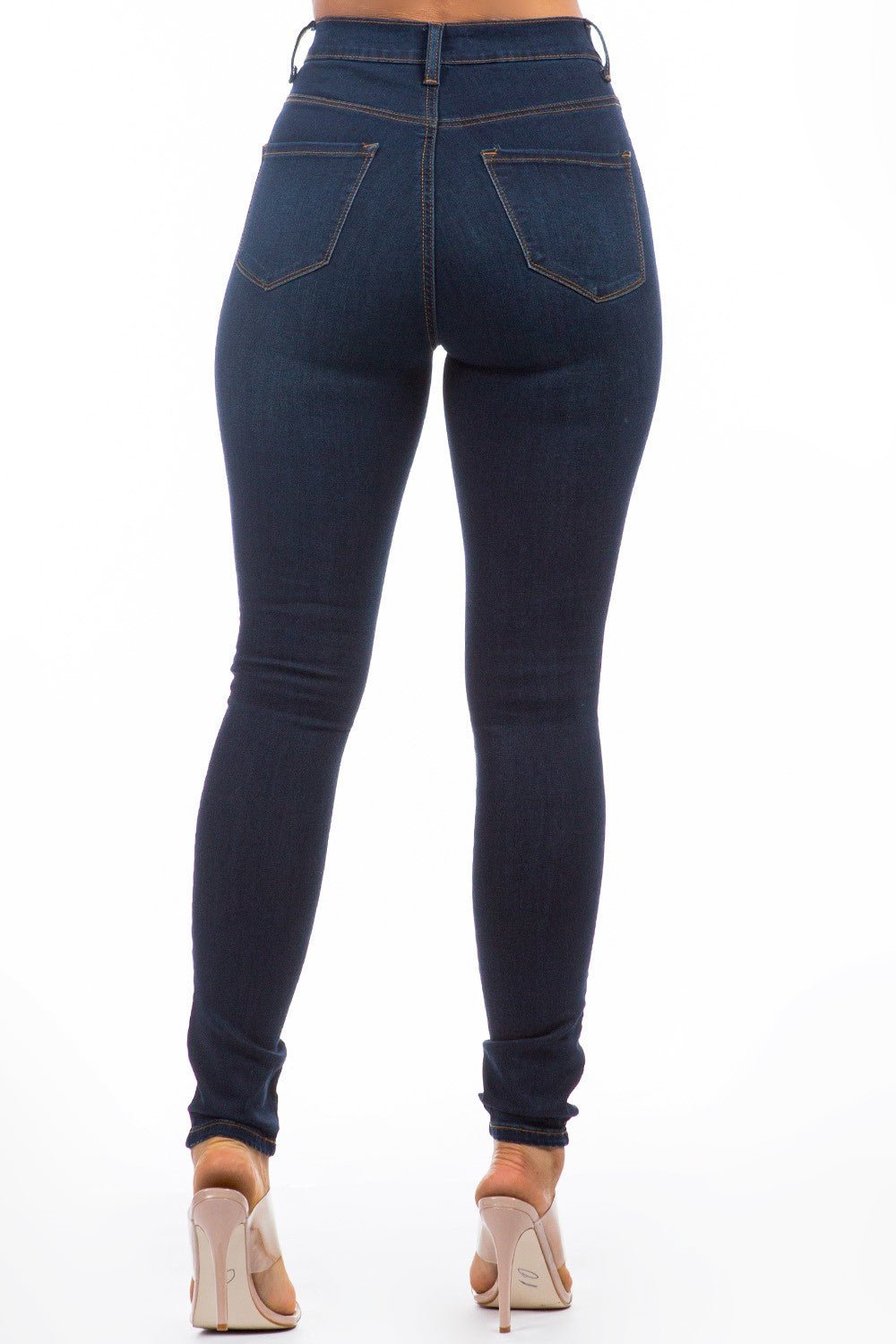Anicoletta’s Max Stretch High Rise Skinny Jeans- Anicoletta's Boutique | Fashion Forward Luxury Women's Clothing
