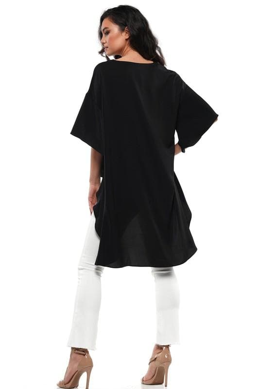 The Stephanie High Low Top- Anicoletta's Boutique | Fashion Forward Luxury Women's Clothing