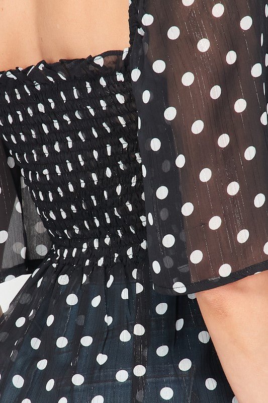 The Anicoletta's Polka-Dots Blouse- Anicoletta's Boutique | Fashion Forward Luxury Women's Clothing