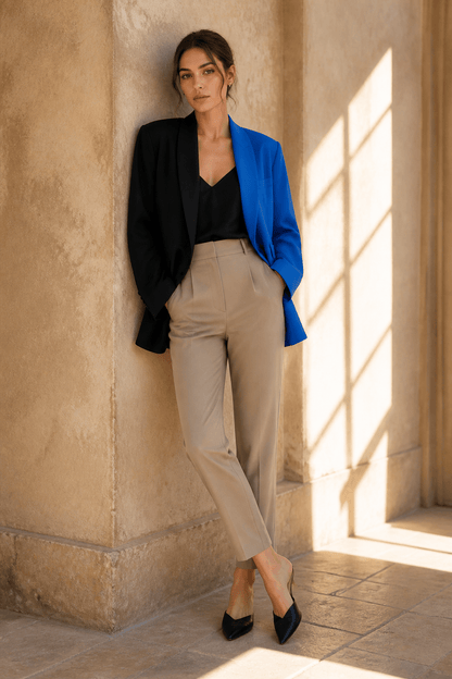 The Color Block Day to Night Blazer- Anicoletta's Boutique | Fashion Forward Luxury Women's Clothing