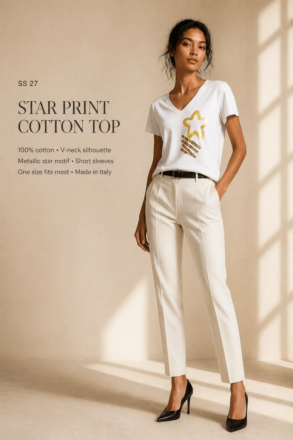 The Star Design Italian Top- Anicoletta's Boutique | Fashion Forward Luxury Women's Clothing