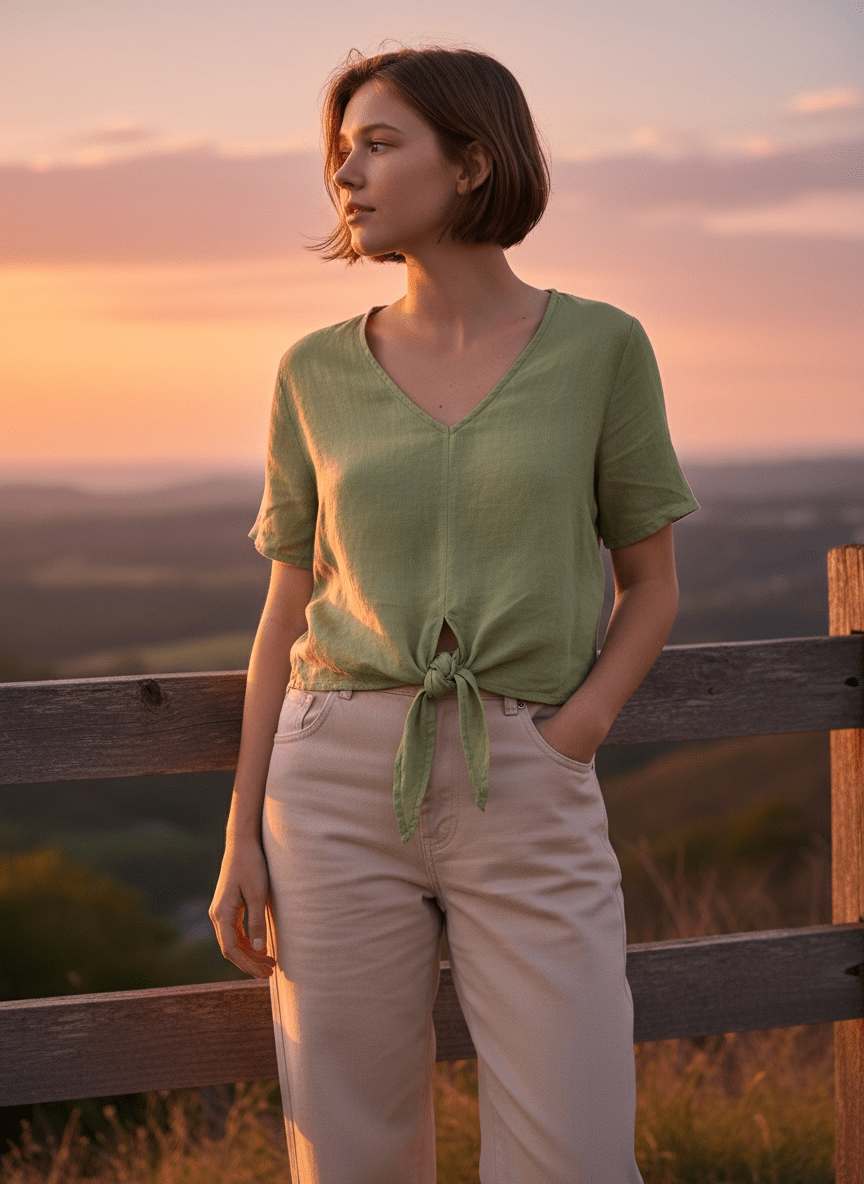 The Resort Tie Up Top- Anicoletta's Boutique | Fashion Forward Luxury Women's Clothing