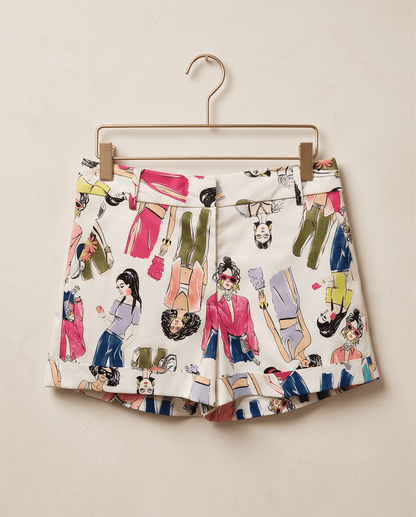 The OVI Fashion Print Shorts- Anicoletta's Boutique | Fashion Forward Luxury Women's Clothing