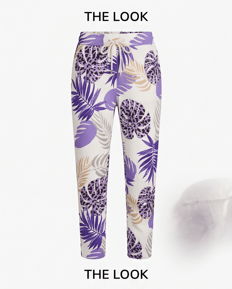 The Spring Leaves Italian Joggers- Anicoletta's Boutique | Fashion Forward Luxury Women's Clothing