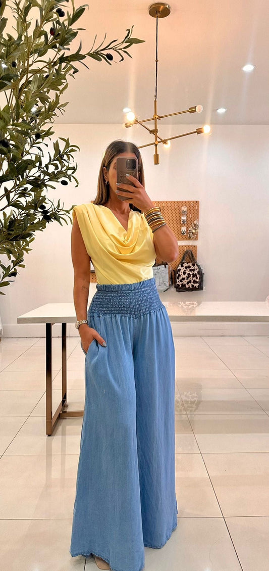 The Drape Cowl Neck Italian Top- Anicoletta's Boutique | Fashion Forward Luxury Women's Clothing