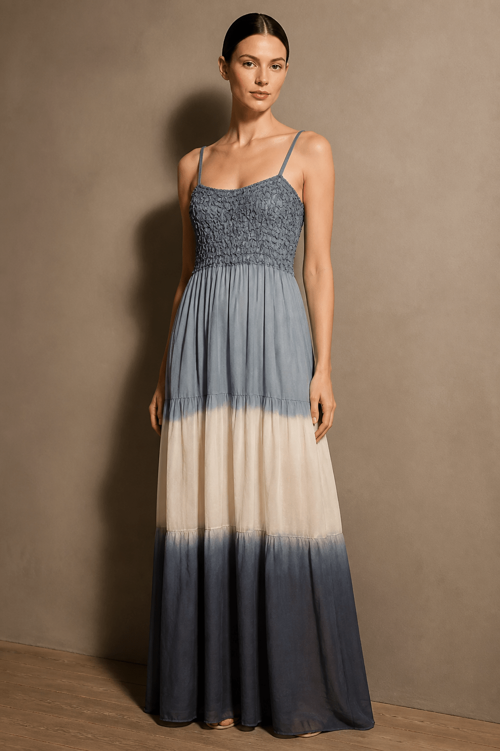 The Color Block Popcorn Tube Maxi Dress- Anicoletta's Boutique | Fashion Forward Luxury Women's Clothing