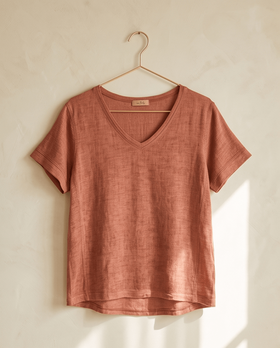 The Perfect Linen V-Neck Top- Anicoletta's Boutique | Fashion Forward Luxury Women's Clothing