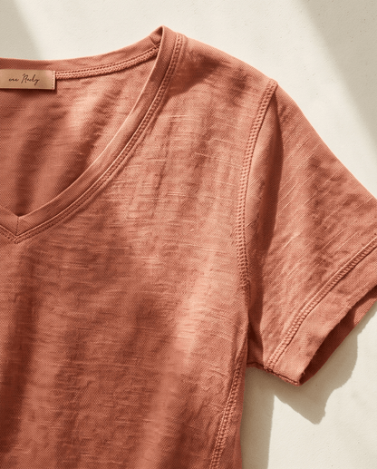 The Perfect Linen V-Neck Top- Anicoletta's Boutique | Fashion Forward Luxury Women's Clothing