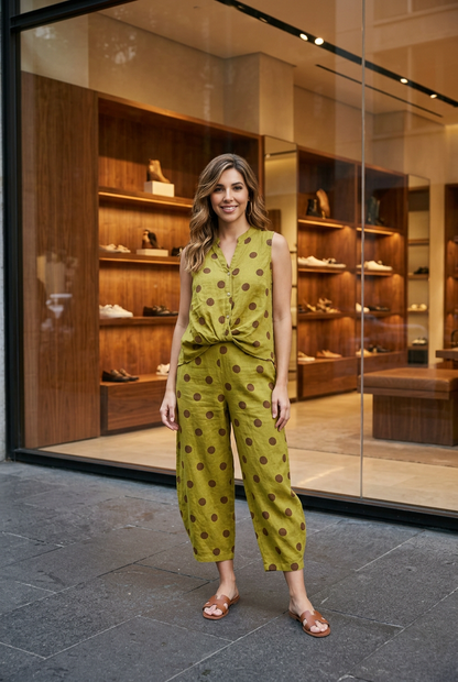 The Polka Dots Top and Barrel Pants Set
