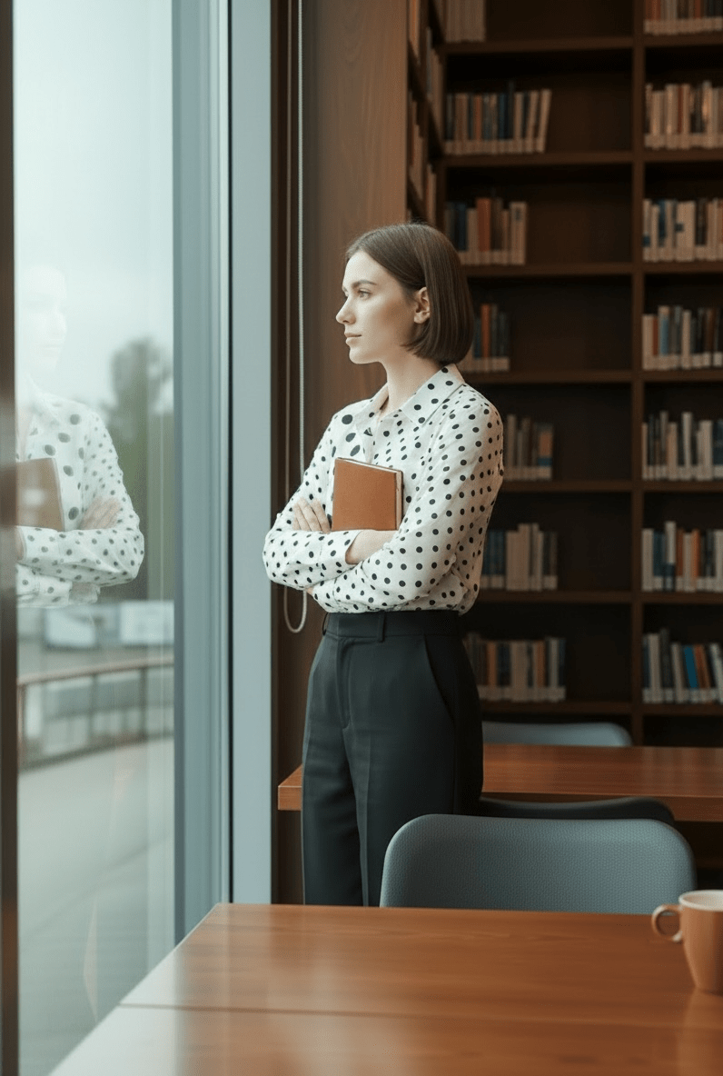 The OVI Polka Dot Print Blouse- Anicoletta's Boutique | Fashion Forward Luxury Women's Clothing