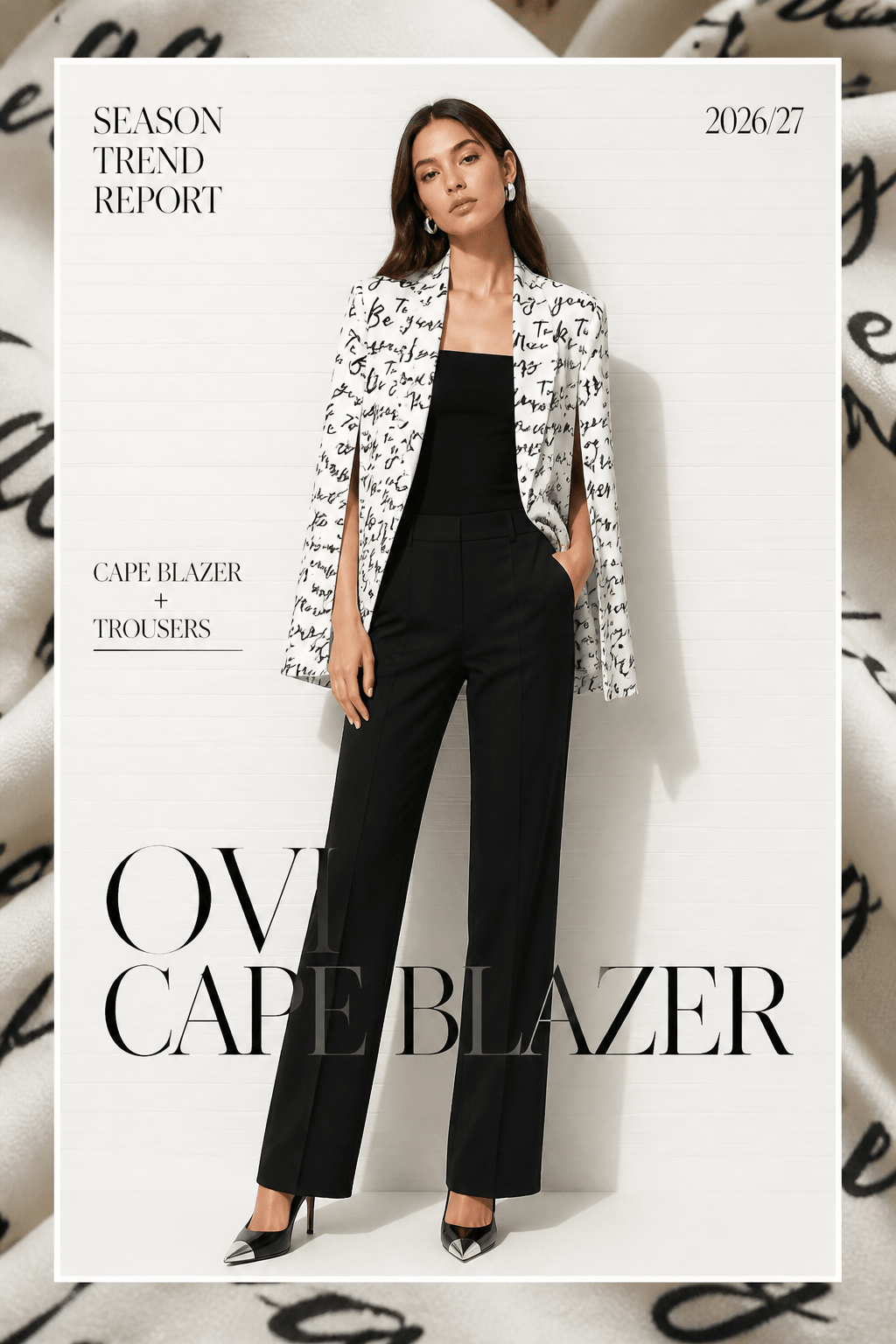 The OVI Cape Style Blazer- Anicoletta's Boutique | Fashion Forward Luxury Women's Clothing