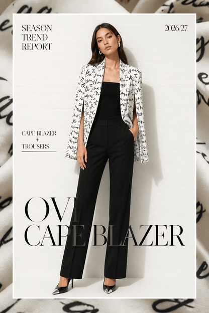 The OVI Cape Style Blazer- Anicoletta's Boutique | Fashion Forward Luxury Women's Clothing
