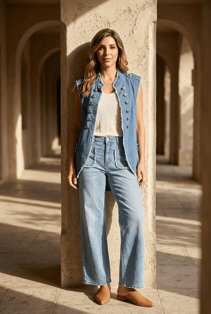 The Sargent Pepper Italian Vest- Anicoletta's Boutique | Fashion Forward Luxury Women's Clothing