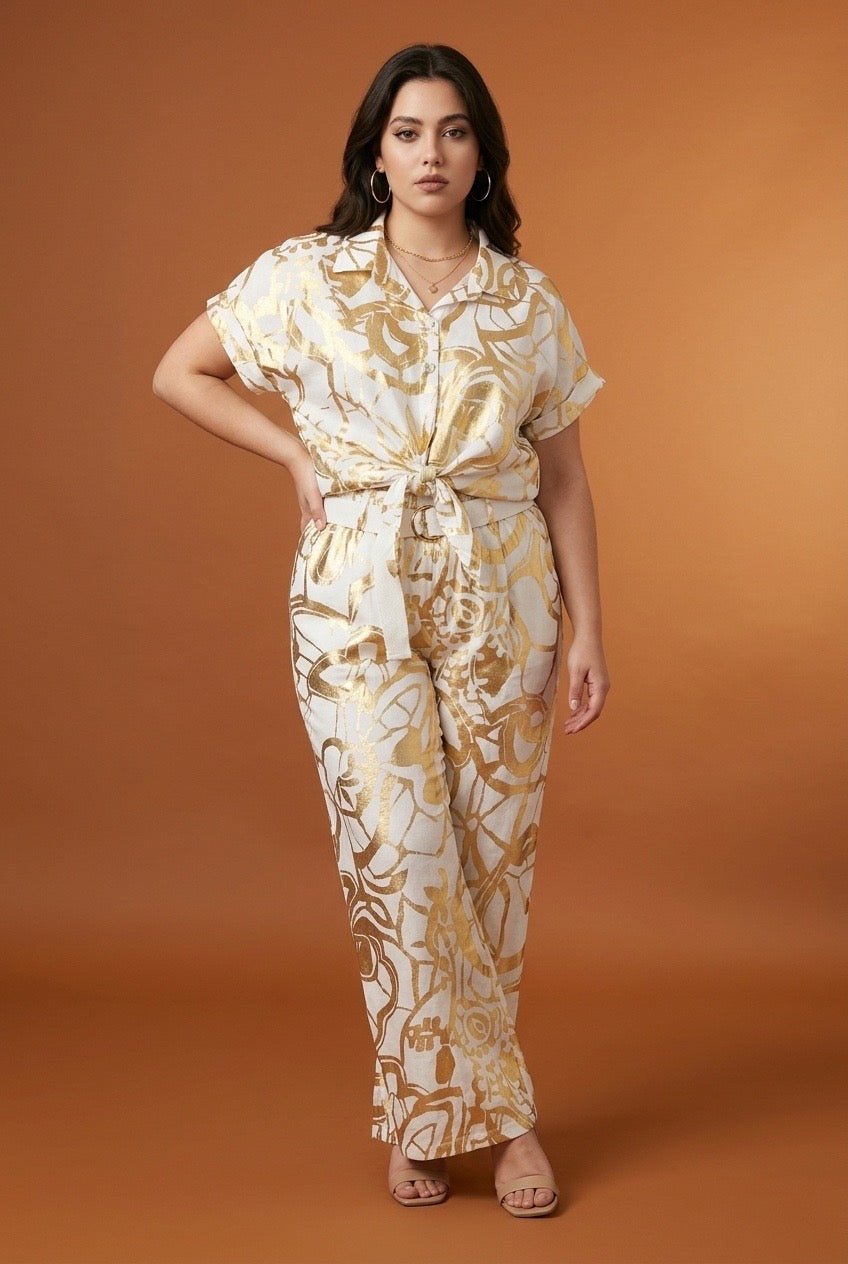 The Cruise Top & Pant Italian Set- Anicoletta's Boutique | Fashion Forward Luxury Women's Clothing