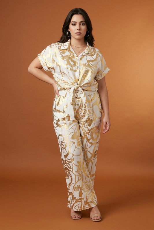 The Cruise Top & Pant Italian Set- Anicoletta's Boutique | Fashion Forward Luxury Women's Clothing