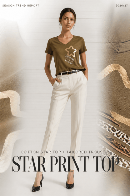 The Star Design Italian Top- Anicoletta's Boutique | Fashion Forward Luxury Women's Clothing