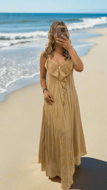 The Anicolettas Summer Maxi Dress Purple / One size (Sizes S-L) / 100% Cotton The Anicolettas Summer Maxi Dress Purple / One size (Sizes S-L) / 100% Cotton
