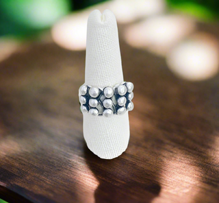 The Turkish Silver Beads Ring- Anicoletta's Boutique | Fashion Forward Luxury Women's Clothing