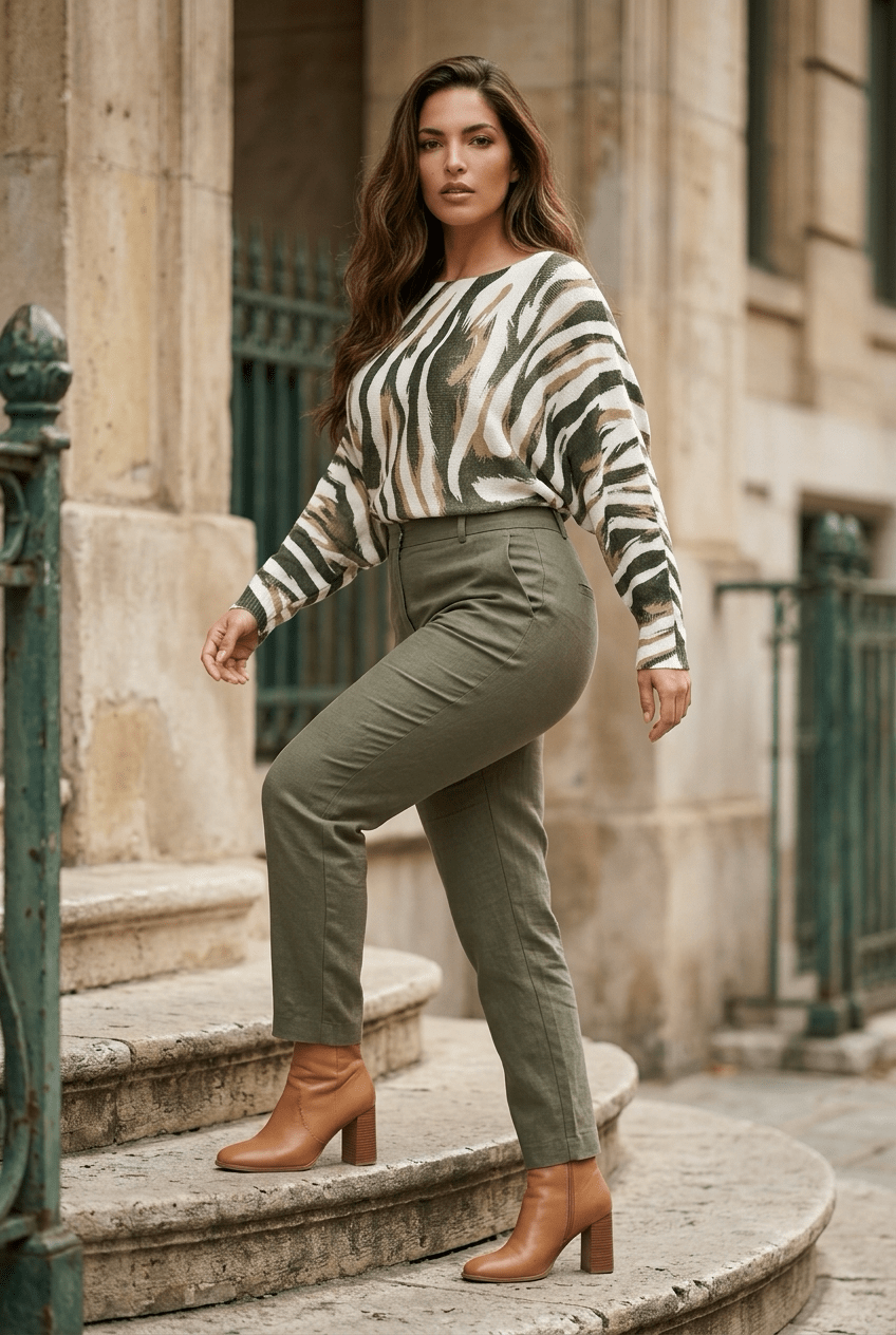 The Tiger Print Light Knit Sweater- Anicoletta's Boutique | Fashion Forward Luxury Women's Clothing