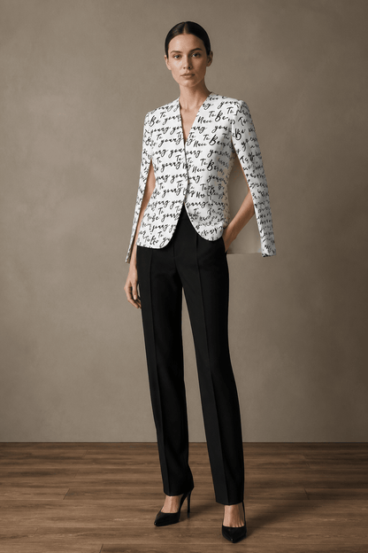 The OVI Cape Style Blazer- Anicoletta's Boutique | Fashion Forward Luxury Women's Clothing
