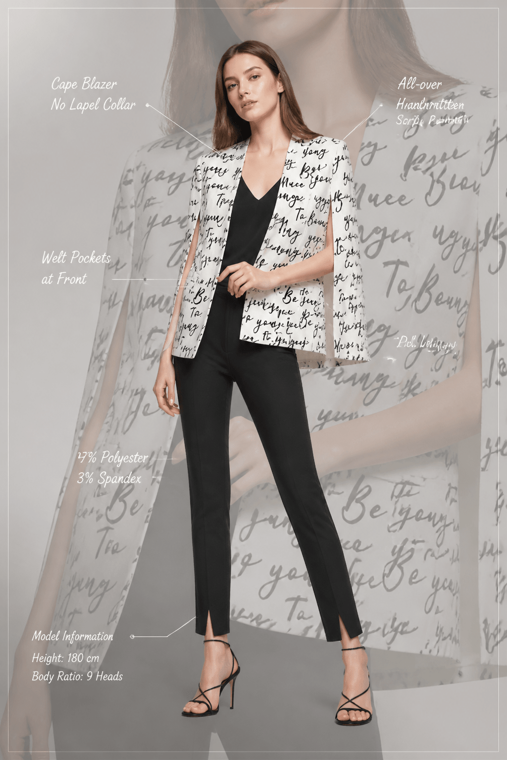 The OVI Cape Style Blazer- Anicoletta's Boutique | Fashion Forward Luxury Women's Clothing