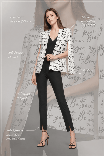 The OVI Cape Style Blazer- Anicoletta's Boutique | Fashion Forward Luxury Women's Clothing