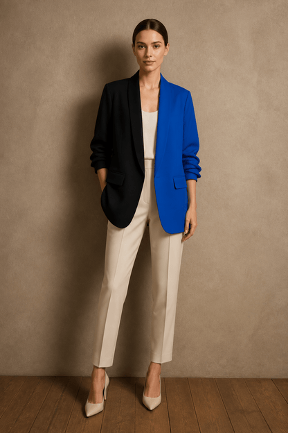 The Color Block Day to Night Blazer- Anicoletta's Boutique | Fashion Forward Luxury Women's Clothing
