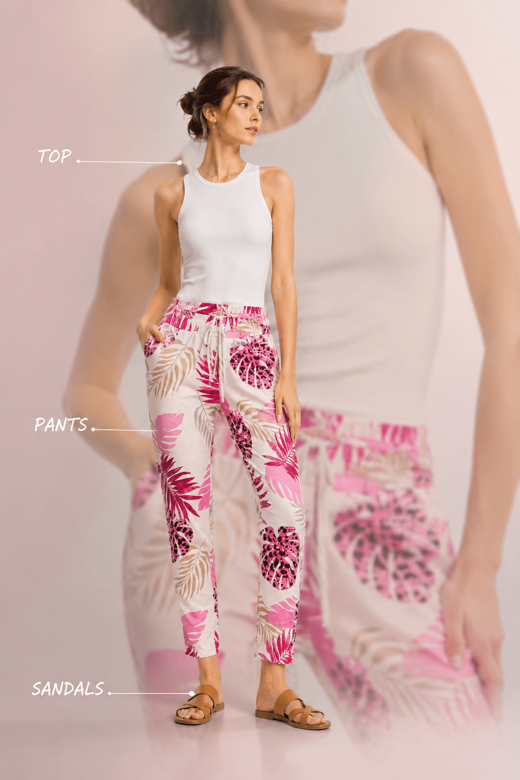 The Spring Leaves Italian Joggers- Anicoletta's Boutique | Fashion Forward Luxury Women's Clothing
