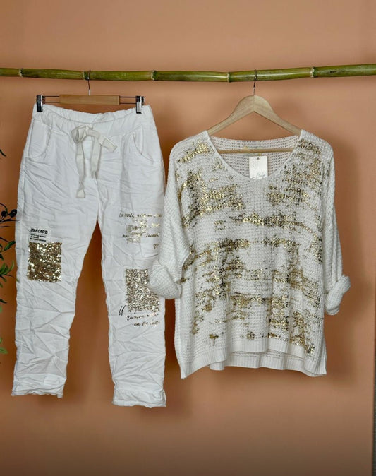 The Holiday Sweater and Jogger Set- Anicoletta's Boutique | Fashion Forward Luxury Women's Clothing