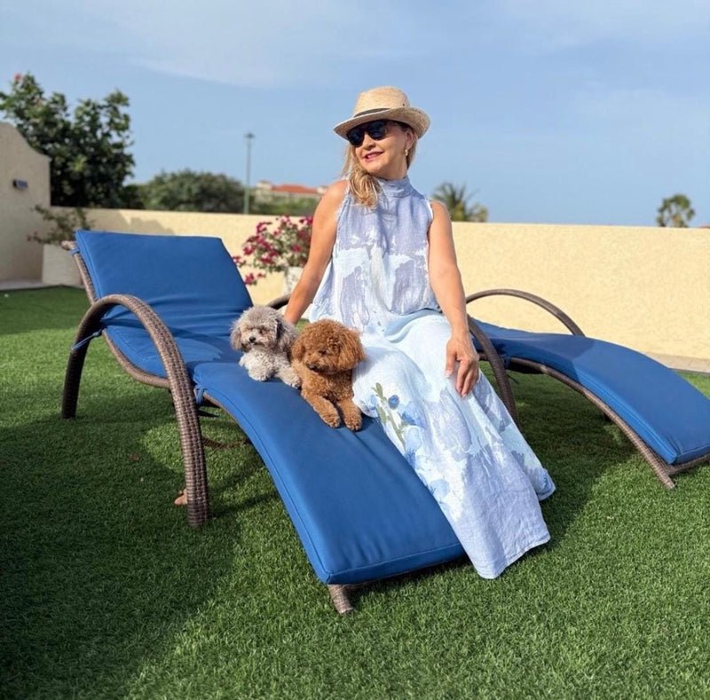 The Anicoletta's Linen Halter Dress- Anicoletta's Boutique | Fashion Forward Luxury Women's Clothing