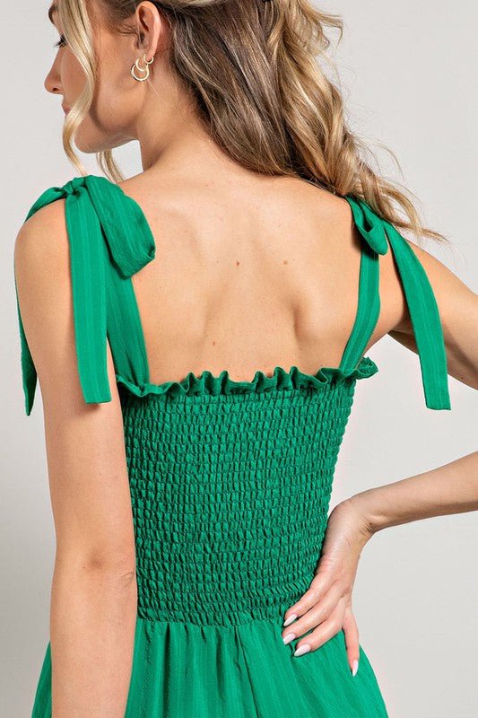 The Kelly Palazzo Tiered Jumpsuit- Anicoletta's Boutique | Fashion Forward Luxury Women's Clothing