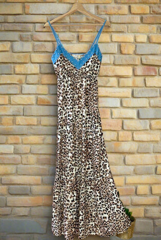 The Animal Print Tiered Maxi Italian Dress- Anicoletta's Boutique | Fashion Forward Luxury Women's Clothing