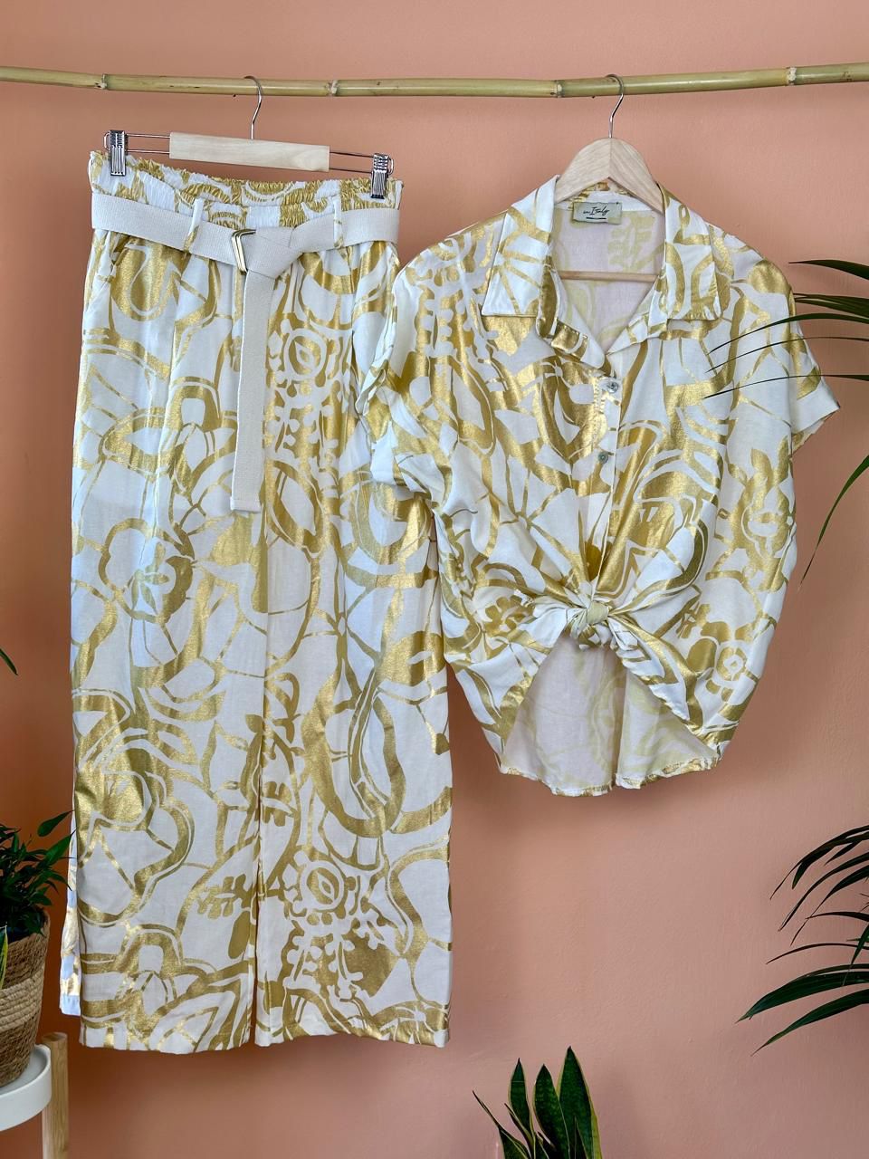 The Cruise Top & Pant Italian Set- Anicoletta's Boutique | Fashion Forward Luxury Women's Clothing