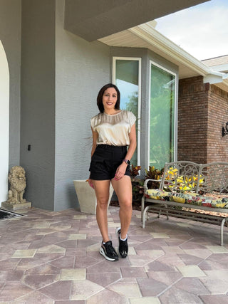 The OVI Carpenter Style Shorts- Anicoletta's Boutique | Fashion Forward Luxury Women's Clothing