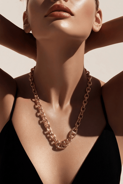 Stainless Steel Necklace and Earrings Set- Anicoletta's Boutique | Fashion Forward Luxury Women's Clothing