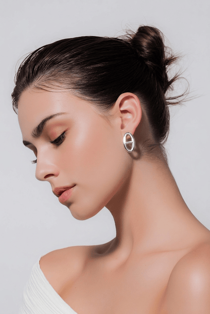 Stainless Steel Necklace and Earrings Set- Anicoletta's Boutique | Fashion Forward Luxury Women's Clothing