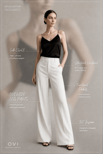 The OVI Wide Leg Pants- Anicoletta's Boutique | Fashion Forward Luxury Women's Clothing