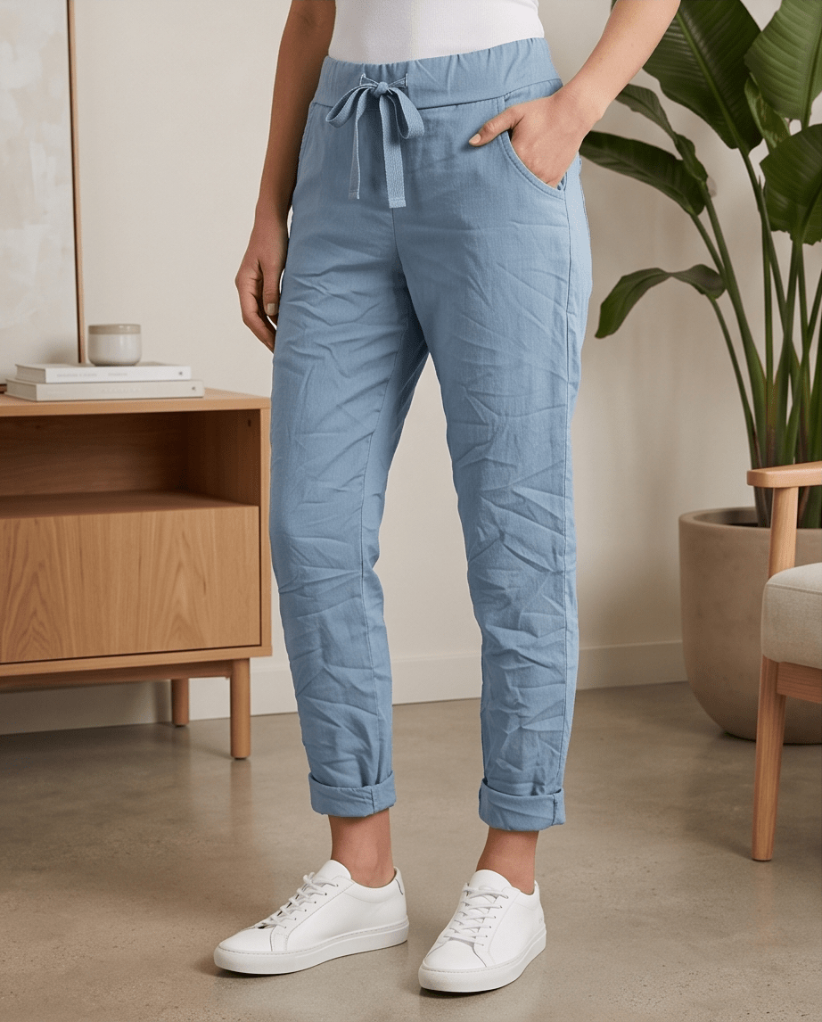 The Solid Crinkle Jogger- Anicoletta's Boutique | Fashion Forward Luxury Women's Clothing