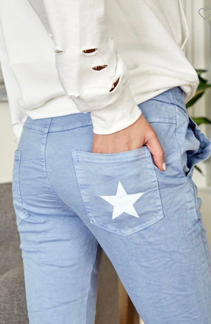 The Star Pocket Crinkle Italian Jogger- Anicoletta's Boutique | Fashion Forward Luxury Women's Clothing