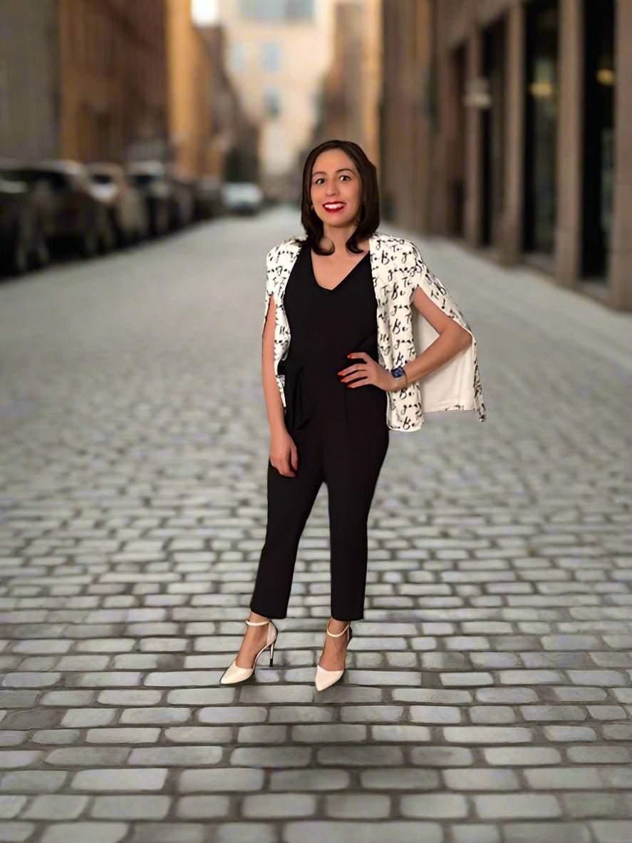 The OVI Cape Style Blazer- Anicoletta's Boutique | Fashion Forward Luxury Women's Clothing