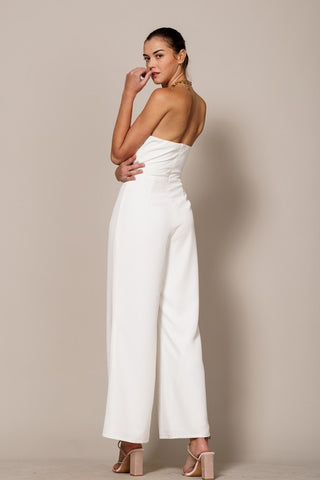 The Nanisca Strapless Jumpsuit- Anicoletta's Boutique | Fashion Forward Luxury Women's Clothing