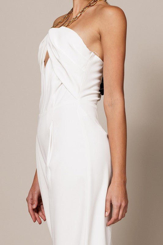 The Nanisca Strapless Jumpsuit- Anicoletta's Boutique | Fashion Forward Luxury Women's Clothing