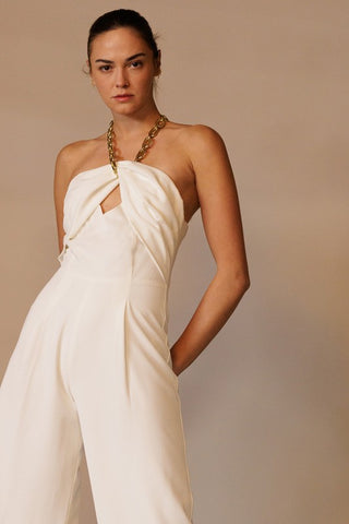 The Nanisca Strapless Jumpsuit- Anicoletta's Boutique | Fashion Forward Luxury Women's Clothing