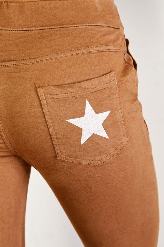 The Star Pocket Crinkle Italian Jogger- Anicoletta's Boutique | Fashion Forward Luxury Women's Clothing