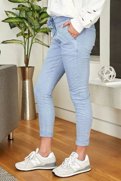 The Star Pocket Crinkle Italian Jogger- Anicoletta's Boutique | Fashion Forward Luxury Women's Clothing